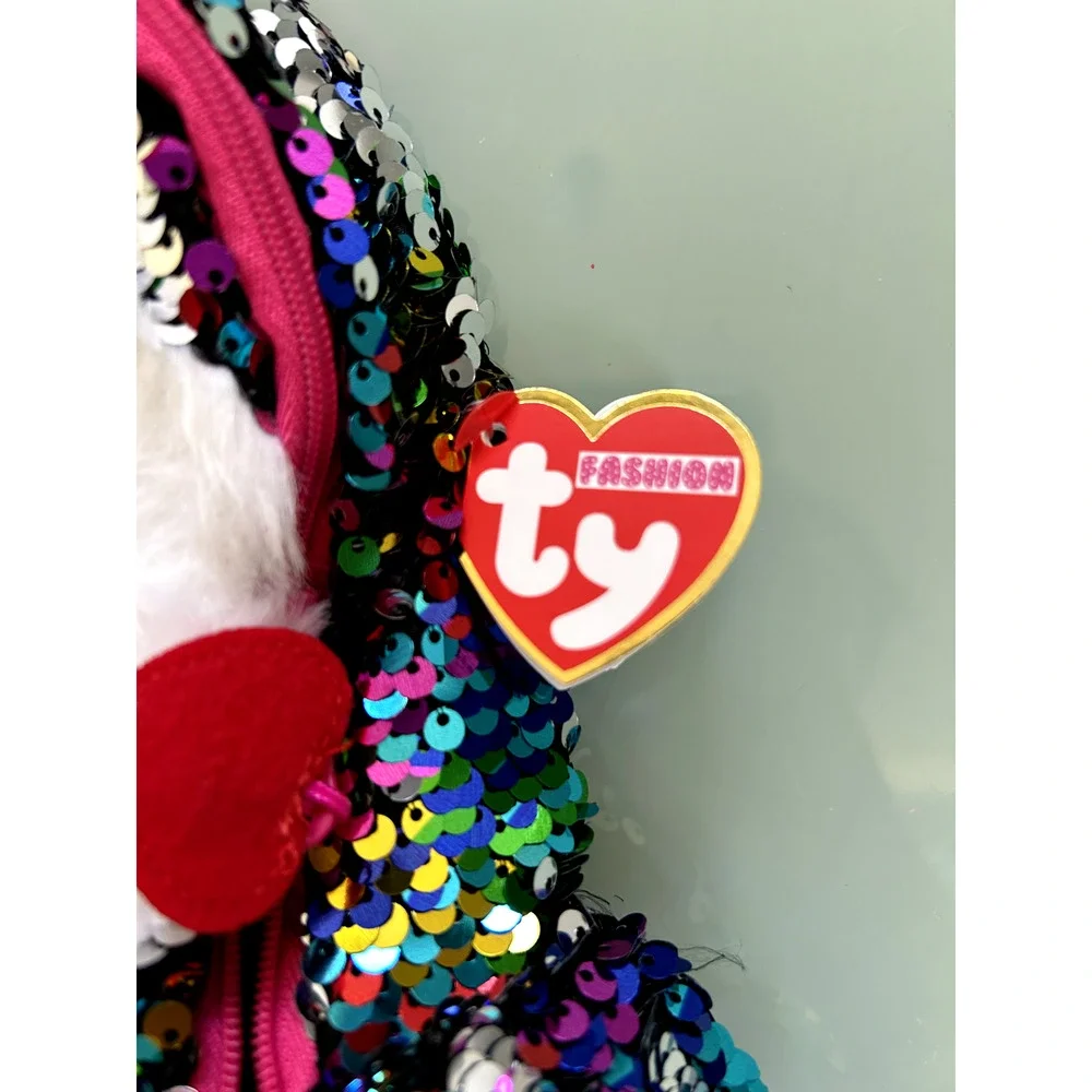 TY Flippables Sequin Owen the Owl Backpack for Kids, 10-in Tall - Picture 6 of 7